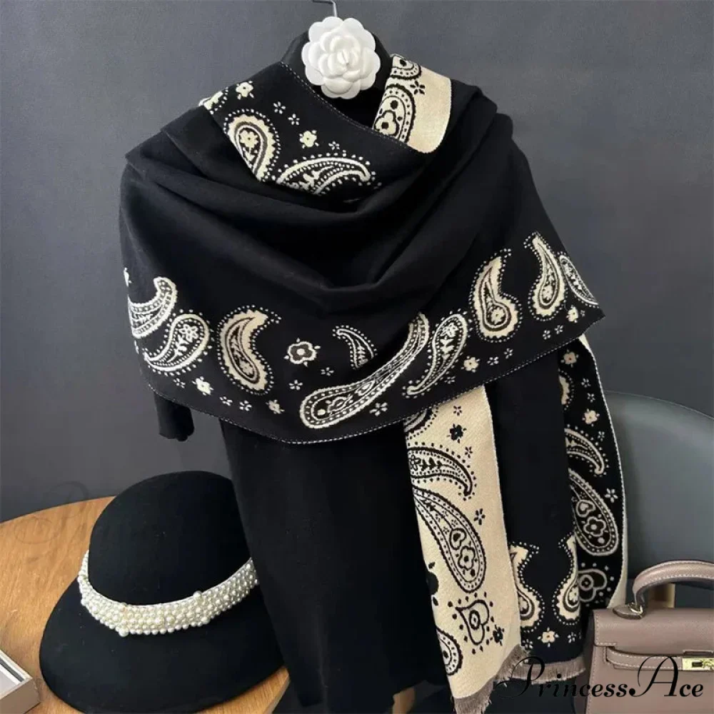 2024 New Year's Crimson Cashmere Scarf - Image 3