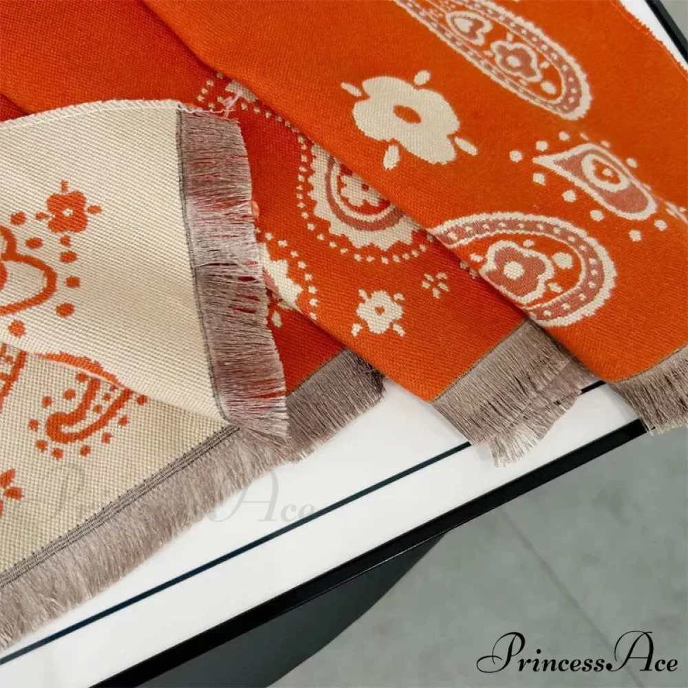 2024 New Year's Crimson Cashmere Scarf - Image 6