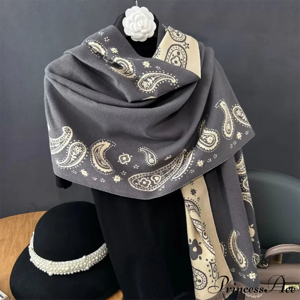 2024 New Year's Crimson Cashmere Scarf - Image 7