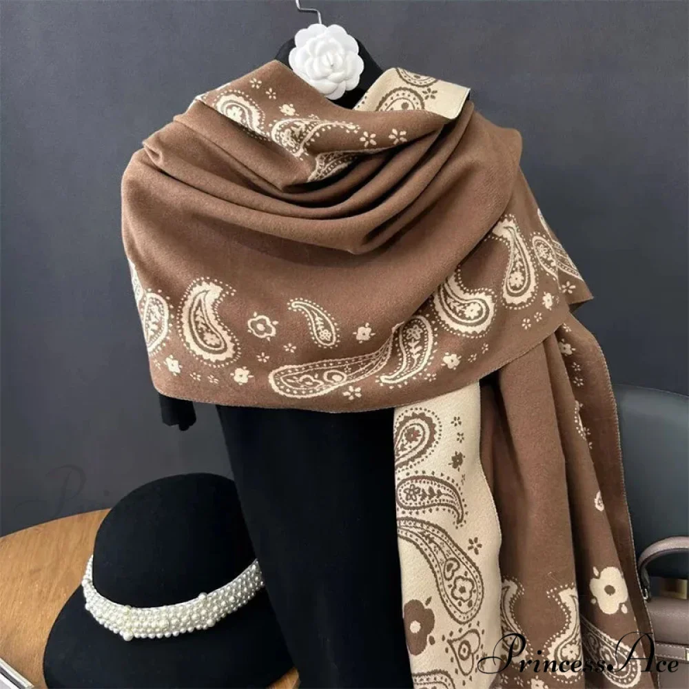 2024 New Year's Crimson Cashmere Scarf - Image 8