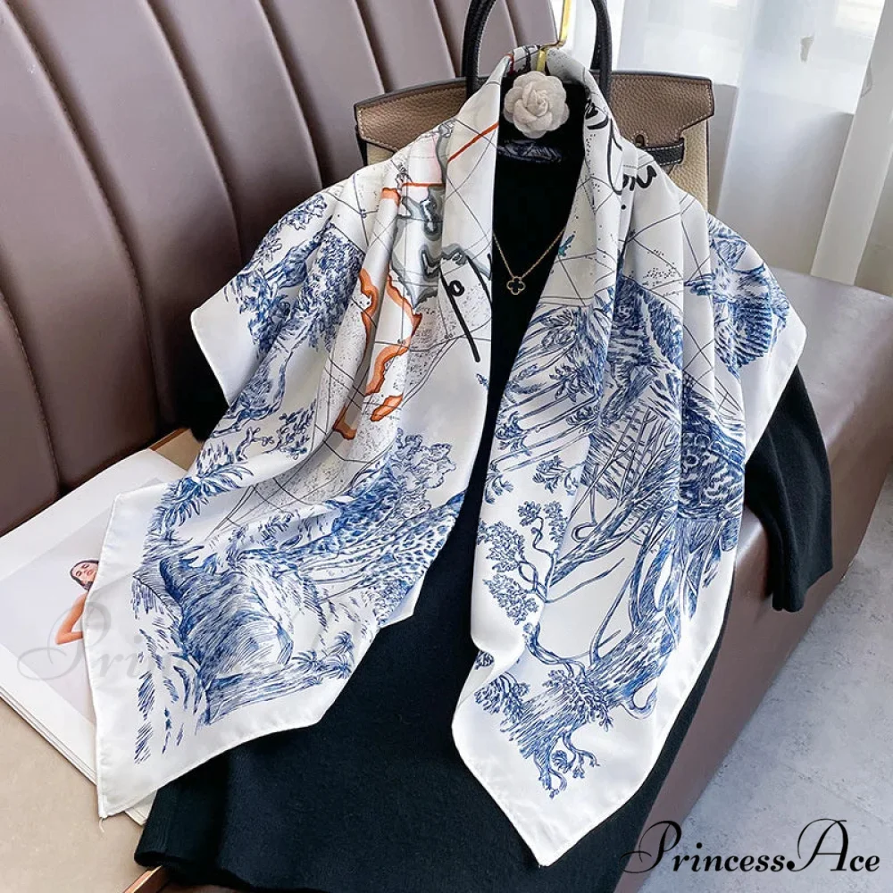 30 Shades Twill Silk Hijab Scarf - Image 27