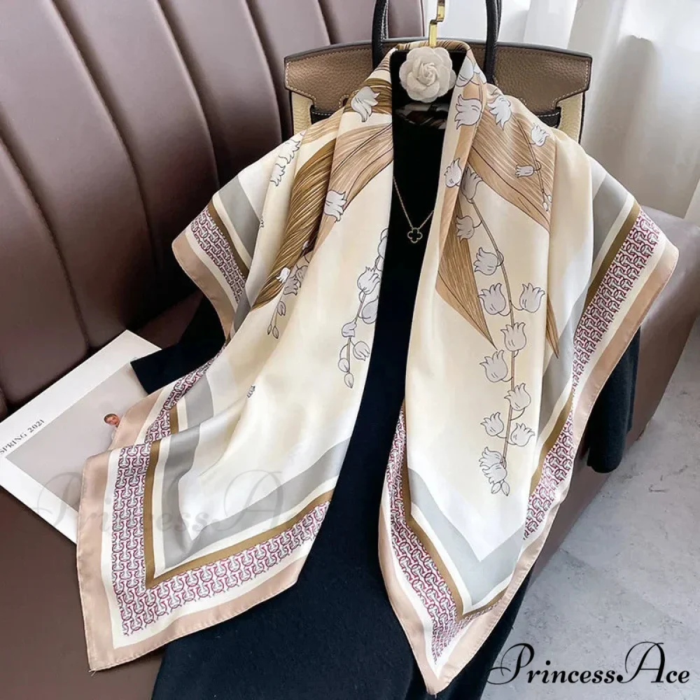 30 Shades Twill Silk Hijab Scarf - Image 31