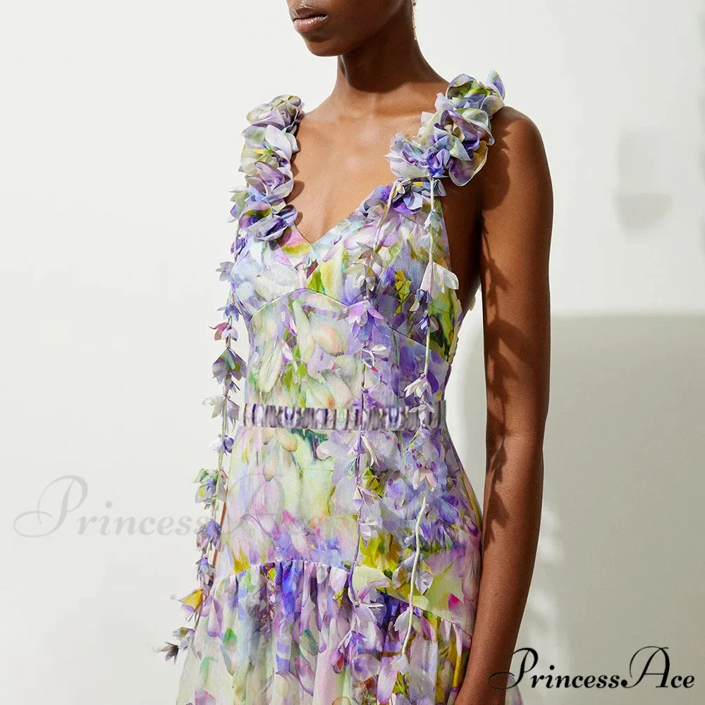 3D Blossom Fringe One Piece Swimsuit - Image 2