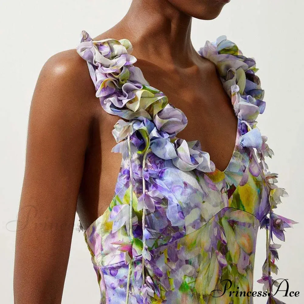 3D Blossom Fringe One Piece Swimsuit - Image 3