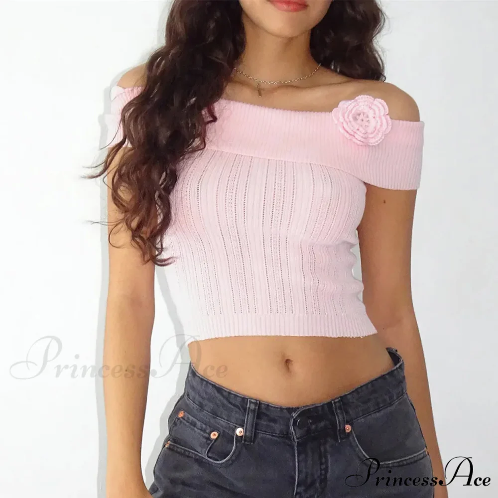 3D Blossom Vessel Neck Crop Top - Image 2
