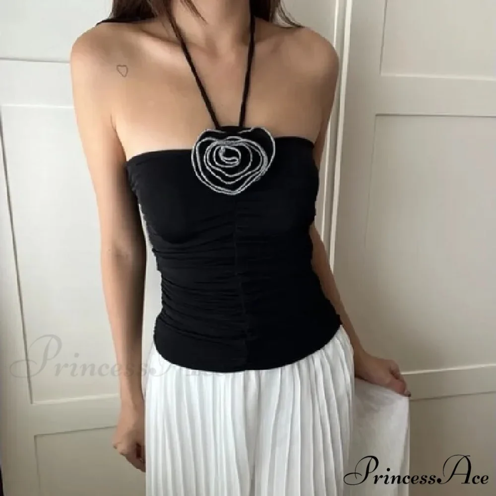 3D Flower Halter Crop Top - Image 5
