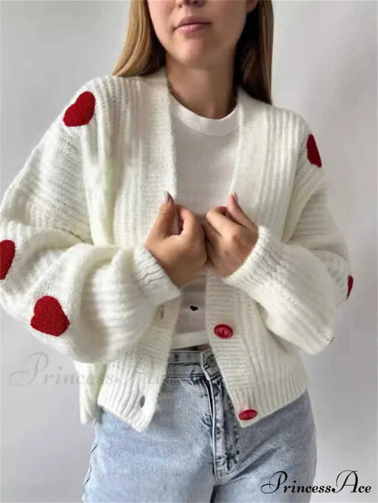 3D Heart Patchwork Valentine’s Day Sweater - Image 2