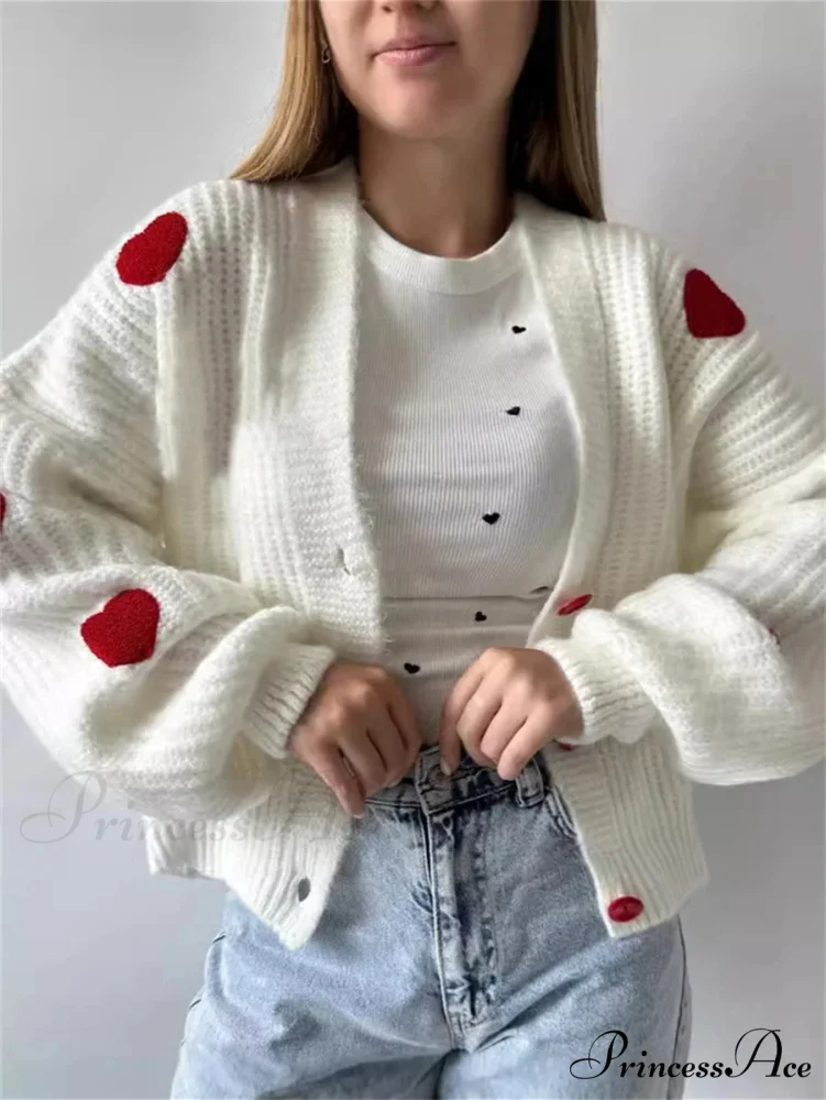 3D Heart Patchwork Valentine’s Day Sweater - Image 3