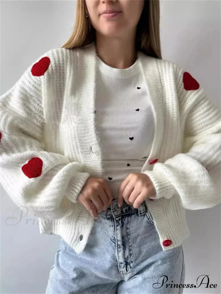 3D Heart Patchwork Valentine’s Day Sweater - Image 5