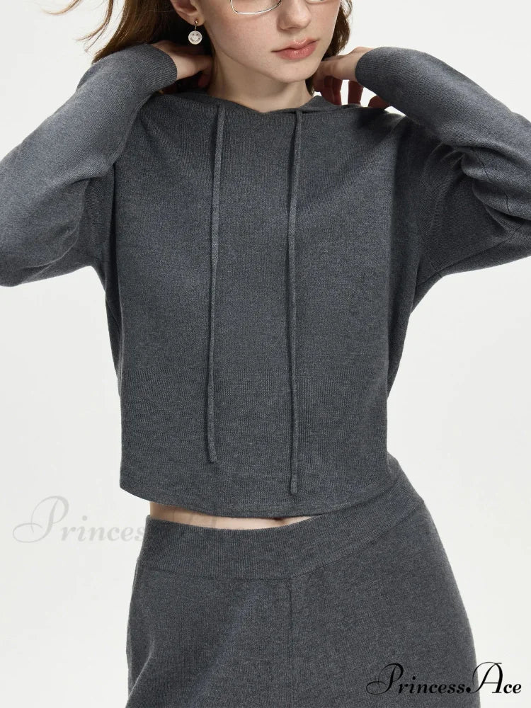 4.1% Wool Brief Hooded Stylish Knitwear Sweater - Image 2
