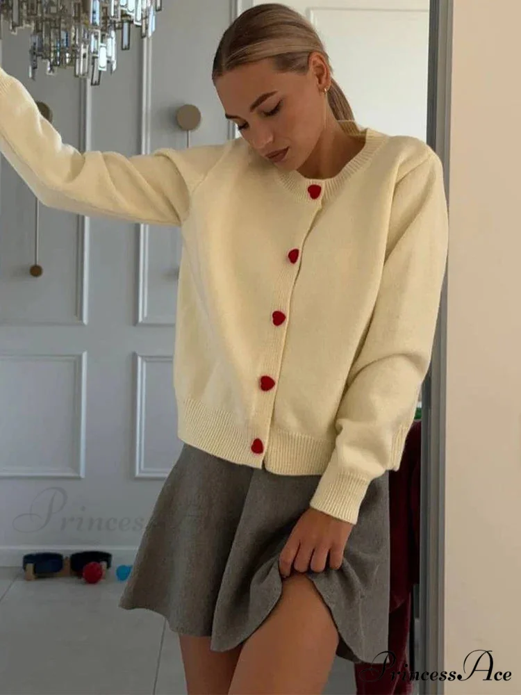 Affection Button Baggy Knit Cardigan - Image 2