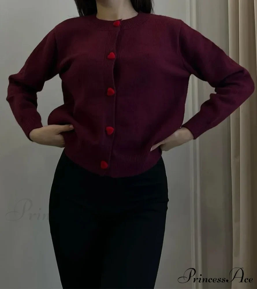 Affection Button Baggy Knit Cardigan - Image 3