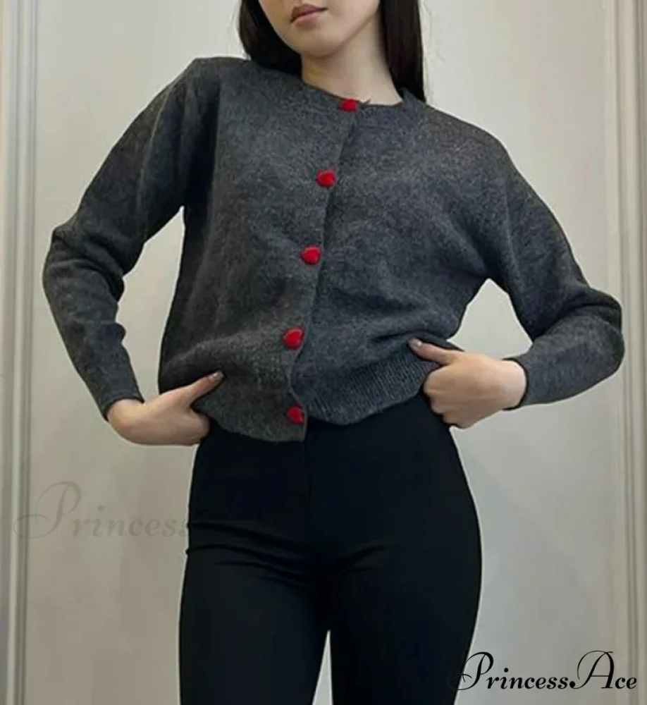 Affection Button Baggy Knit Cardigan - Image 4