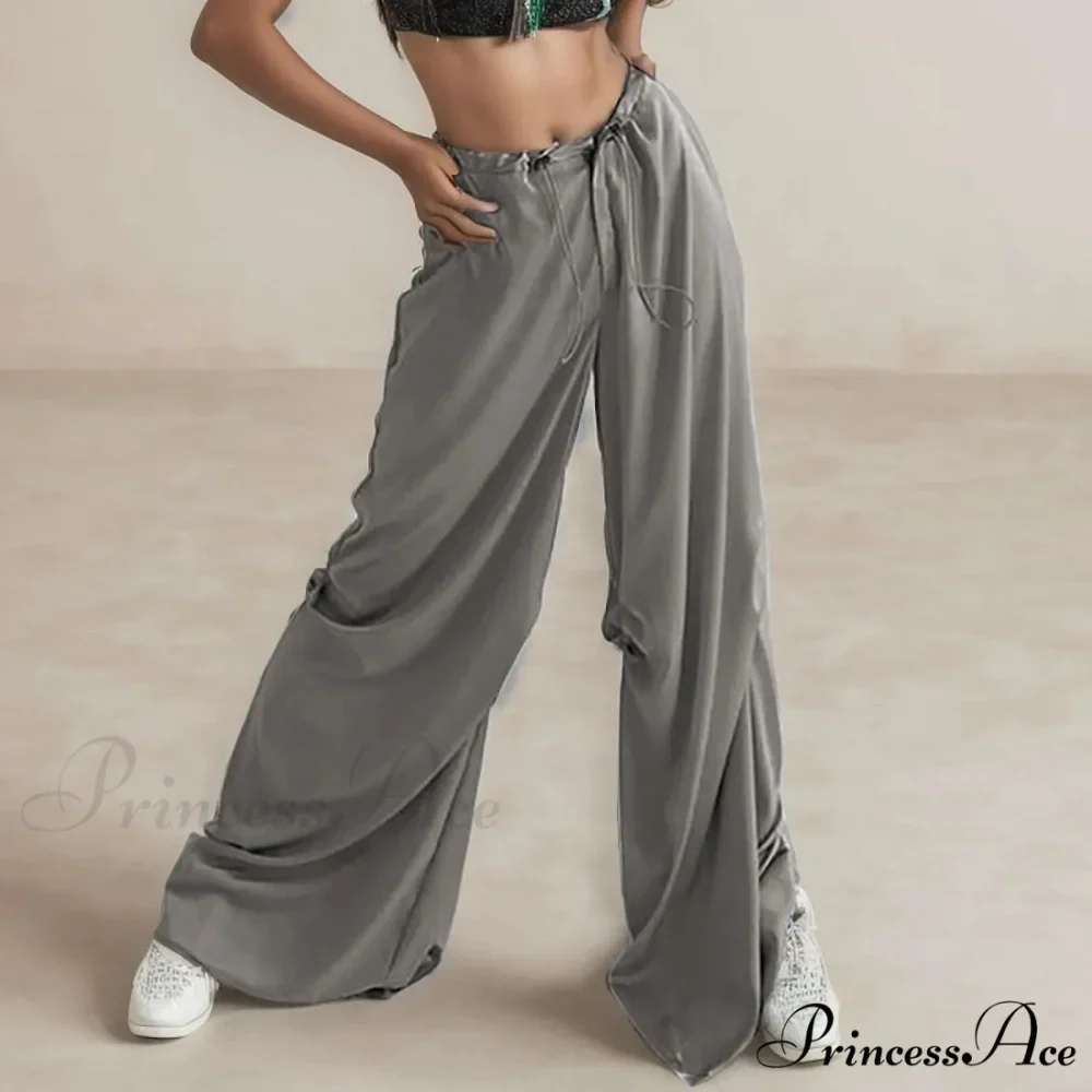 Airy Chiffon Culotte Broad Trousers - Image 2