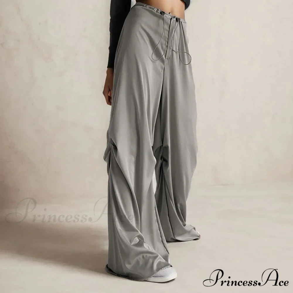 Airy Chiffon Culotte Broad Trousers - Image 3