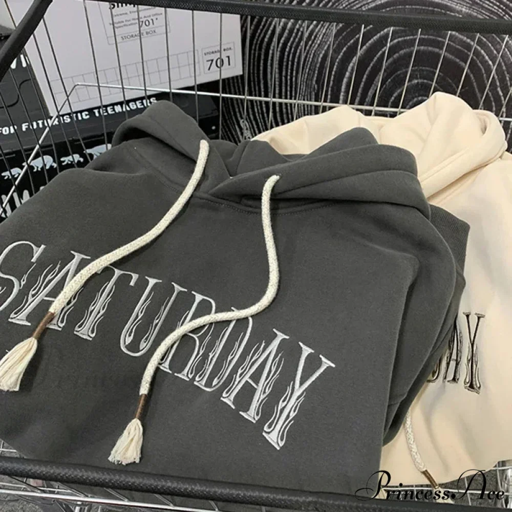 American Blaze Print Y2K Hoodie - Image 3