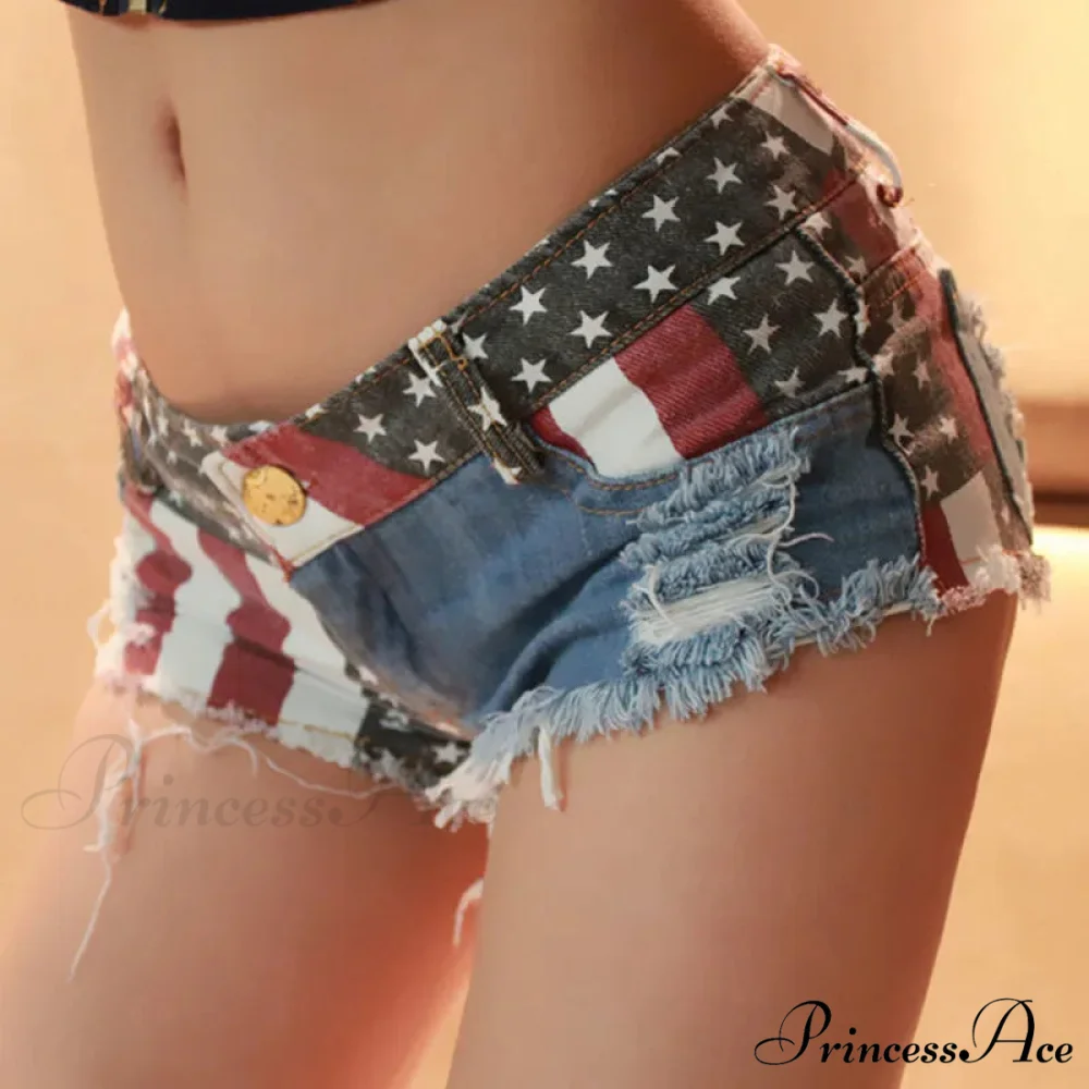 American Flag Printed Pole Dance Brief - Image 2
