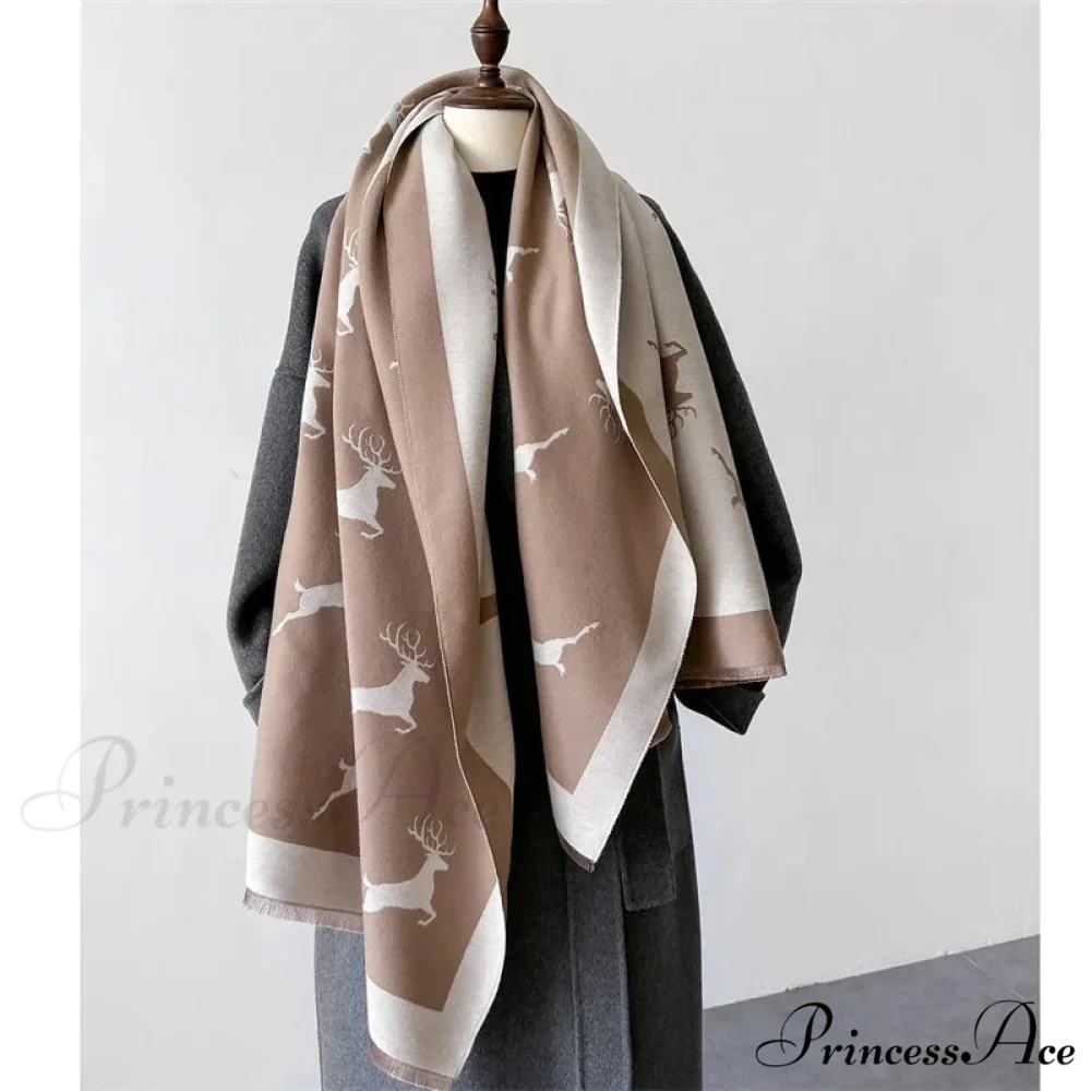 Animal Pattern Cashmere Scarf - Image 9