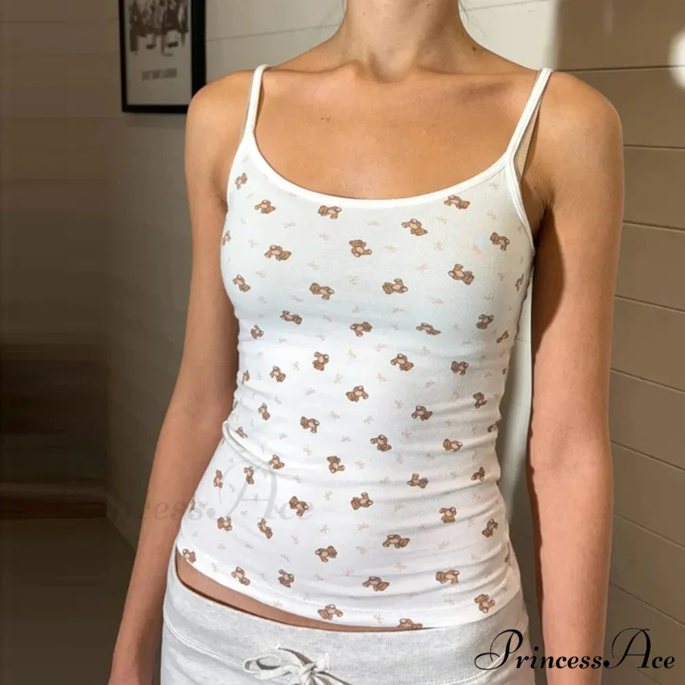 Animated Bear Pattern Short Top