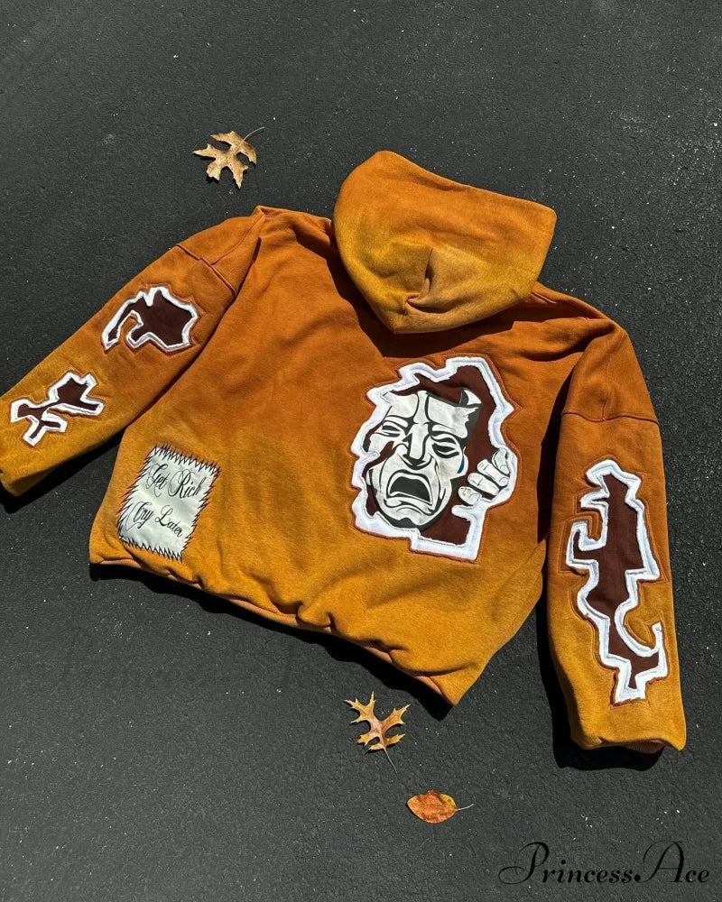 Animated Patch Embroidered Stylish Hoodie - Image 2