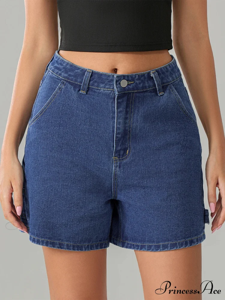 Antique Azure Button Denim Short - Image 3