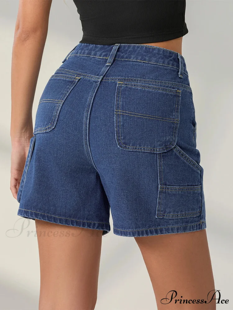 Antique Azure Button Denim Short - Image 4