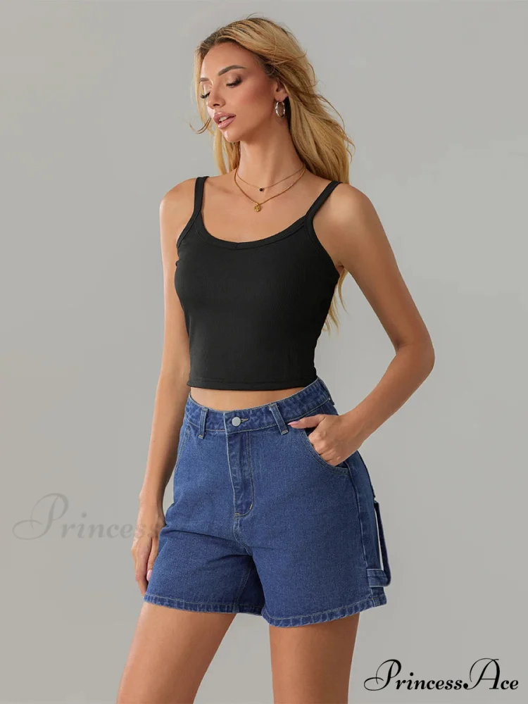 Antique Azure Button Denim Short - Image 5