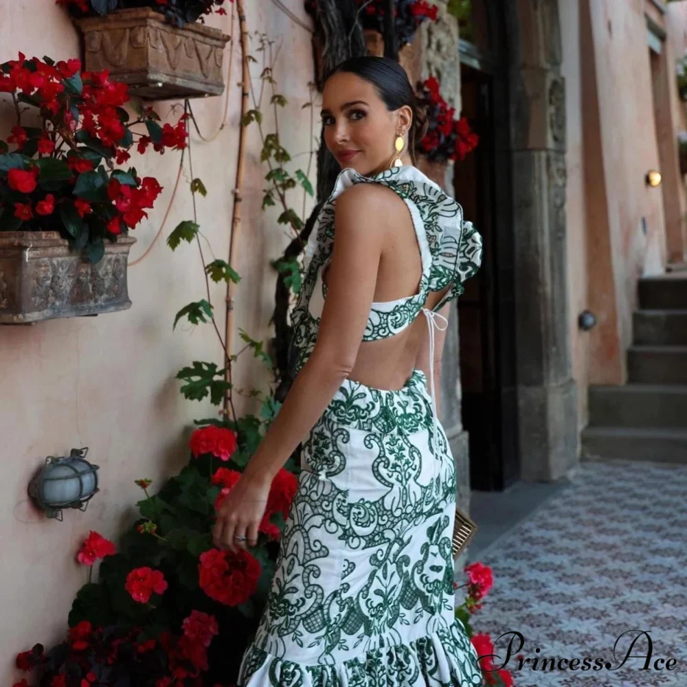 Antique Cotton Flowery Bohemian Dress - Image 4
