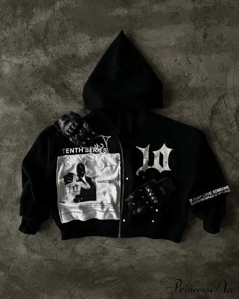 Antique Dark Zip Hoodie - Image 6
