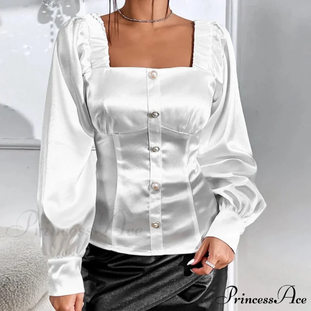 Antique Silk Baggy Extended Sleeve Blouse Tops - Image 3