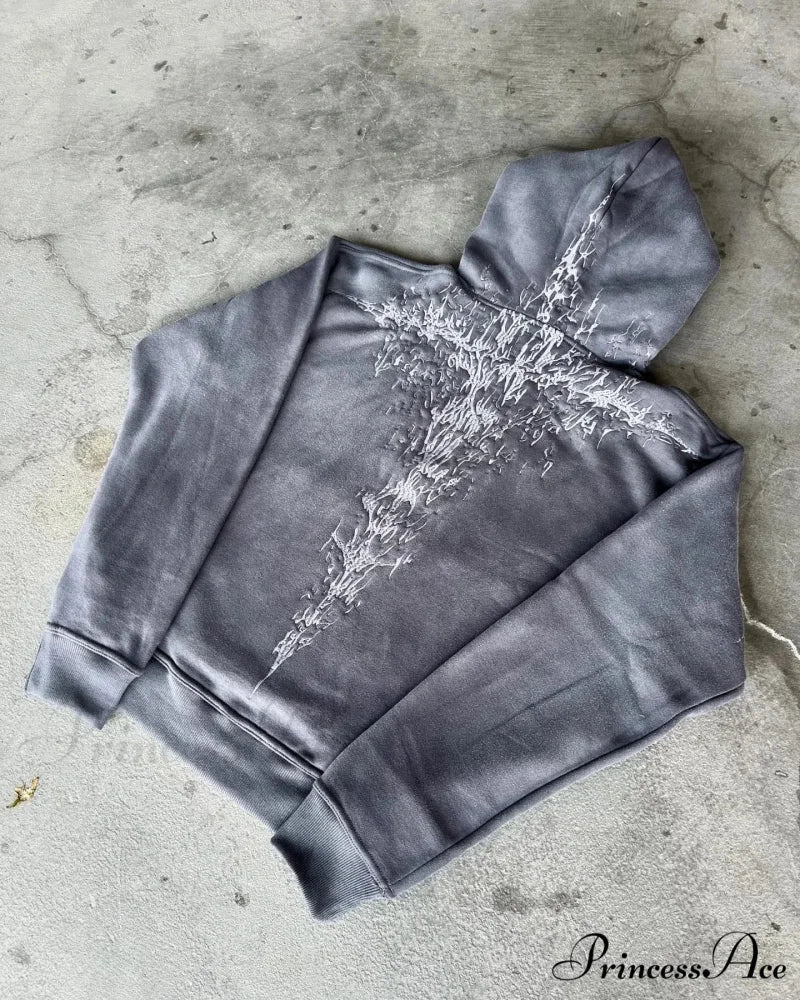 Antique Stitching Generous Hoodie - Image 3