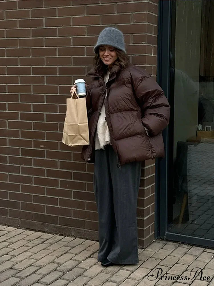 Antique Tan Generous Cotton Coat - Image 3