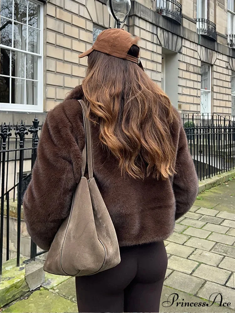 Antique Tan Upright Collar Baggy Jacket - Image 5