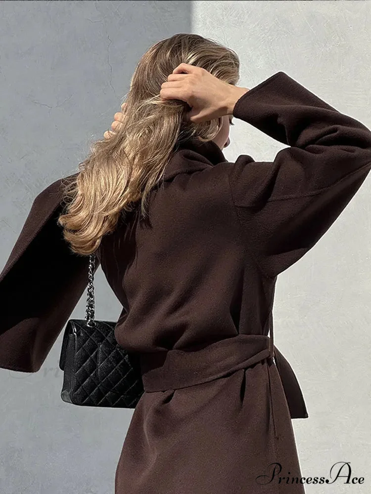 Antique Tan Wool Mix coat - Image 3