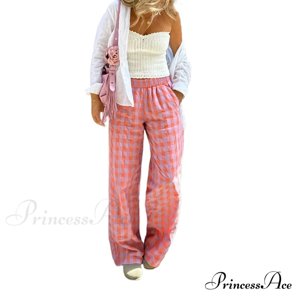 Antique Tartan Baggy Wide Leg Boho Palazzo Pant - Image 7