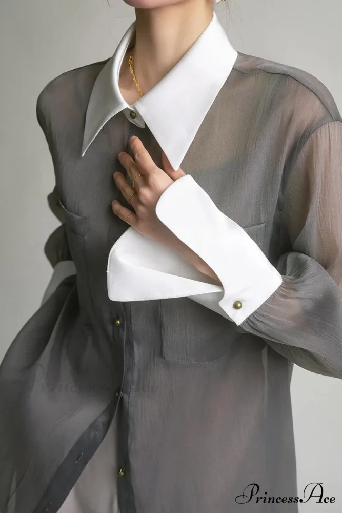 Antique Transparent Long Sleeve Sun-Resistant Top - Image 5