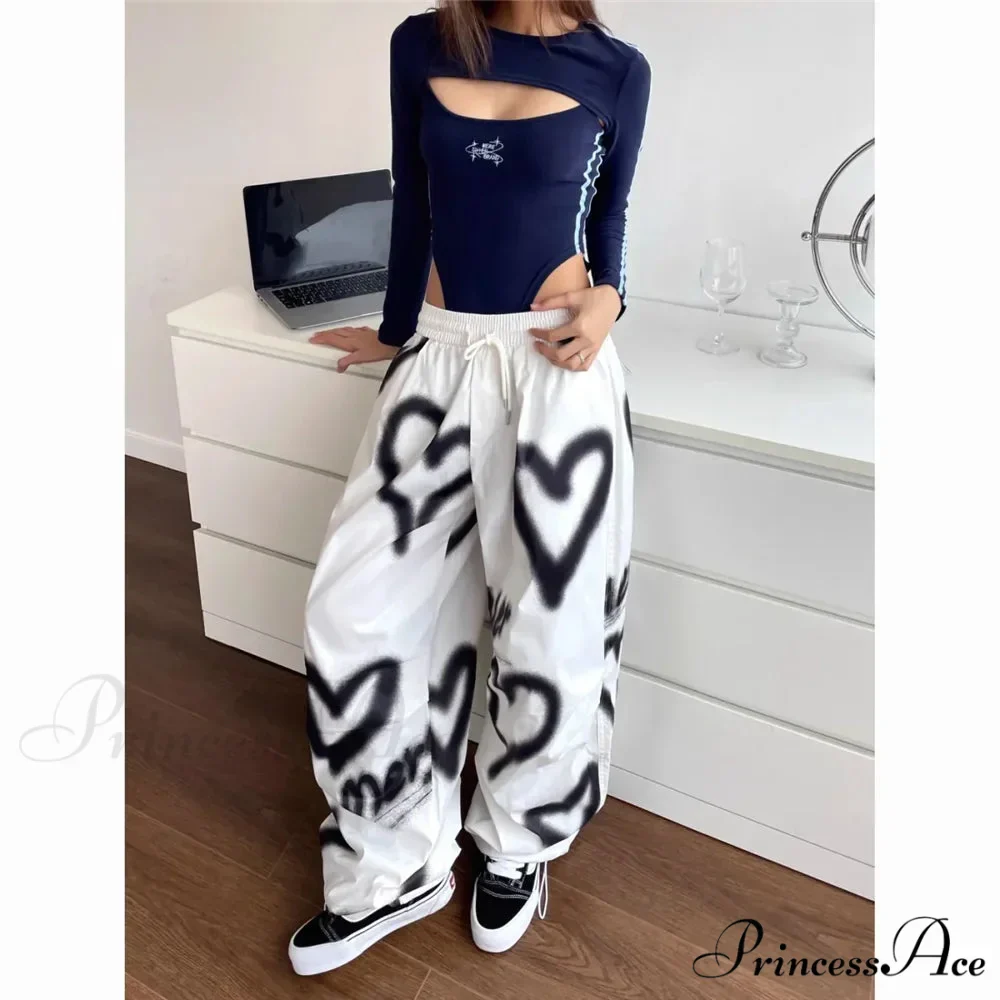 Artistic Wide Leg Flexible Drawstring Jogging Pant - Image 2