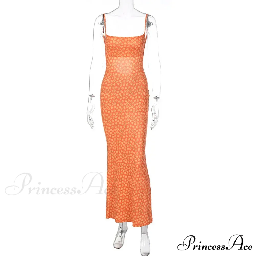 Attractive Backless Flattering Seaside Floral Dress - Image 8