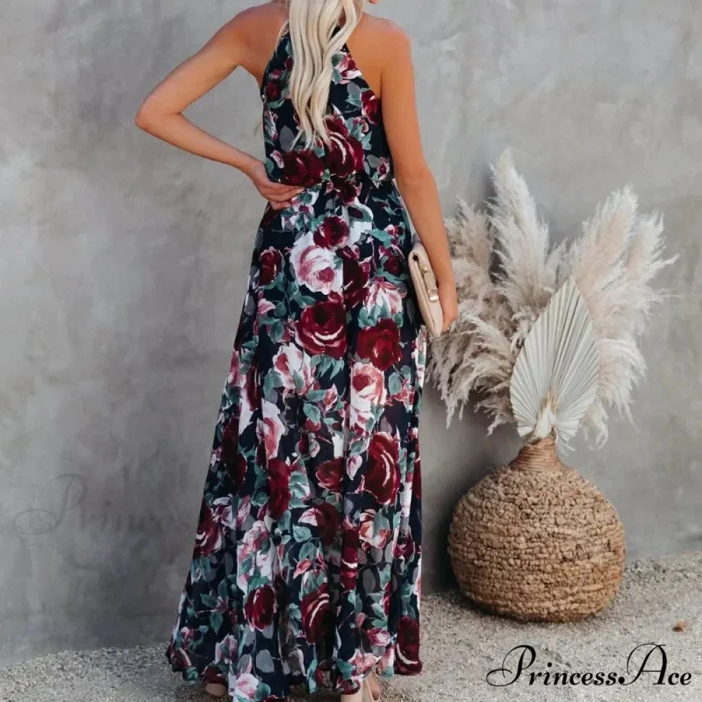 Attractive Halter Floral Celebration Sundress - Image 3