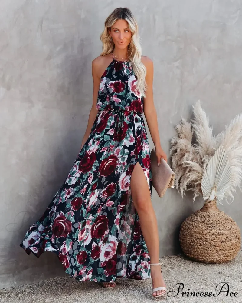 Attractive Halter Floral Celebration Sundress - Image 4
