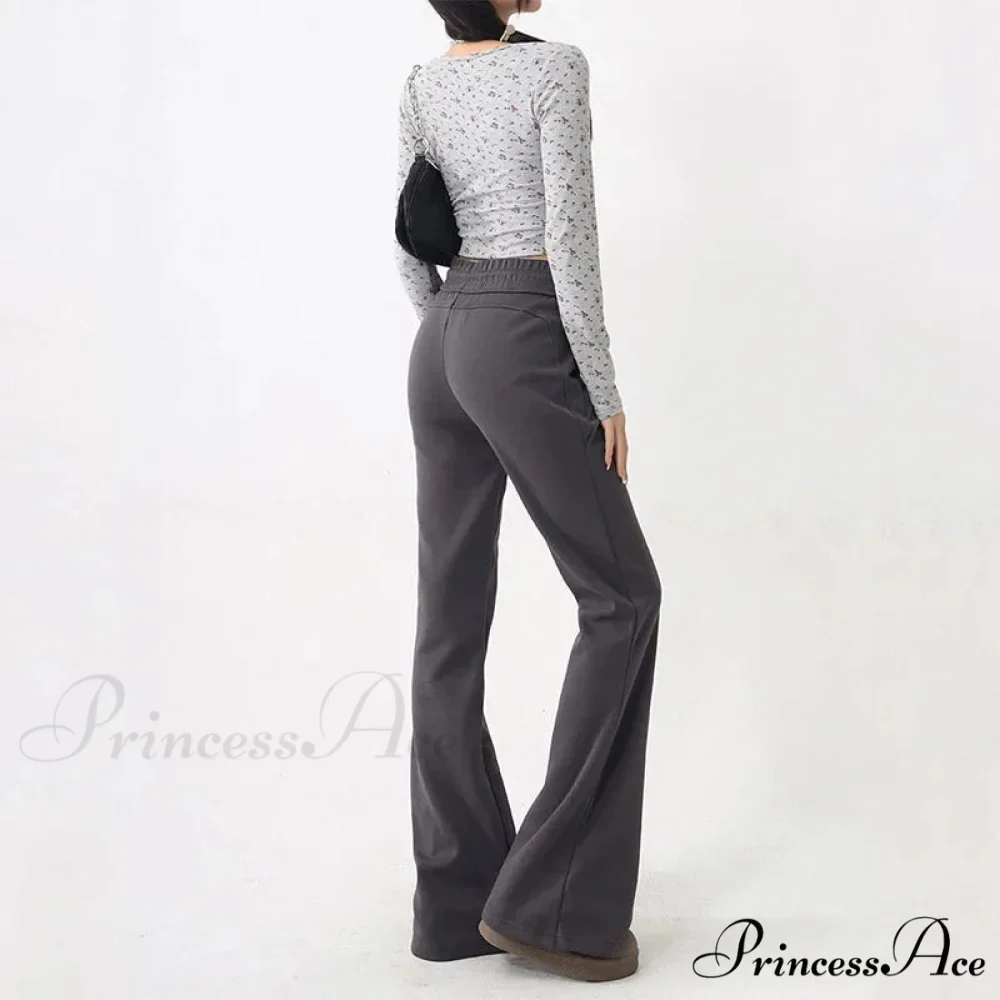 Attractive High Waist Flare Trousers - Image 2