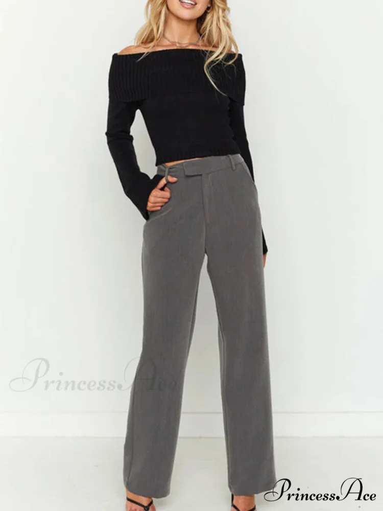 Attractive Thin Short Off Shoulder Sweater - Image 5