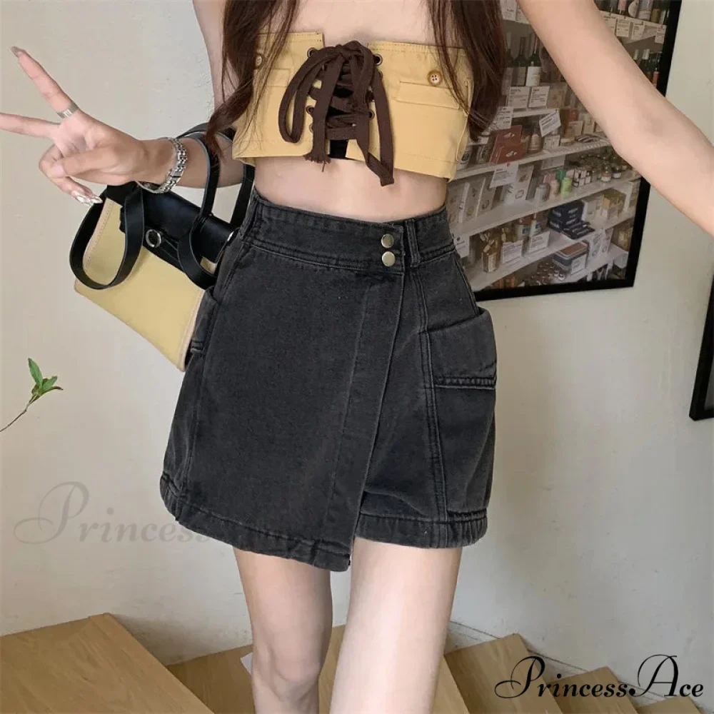 Baggy Denim Trousers Fashion Skirt - Image 2