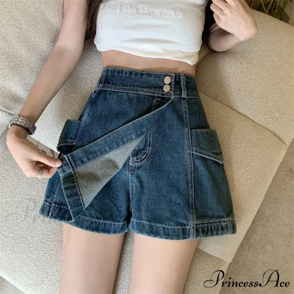 Baggy Denim Trousers Fashion Skirt - Image 3