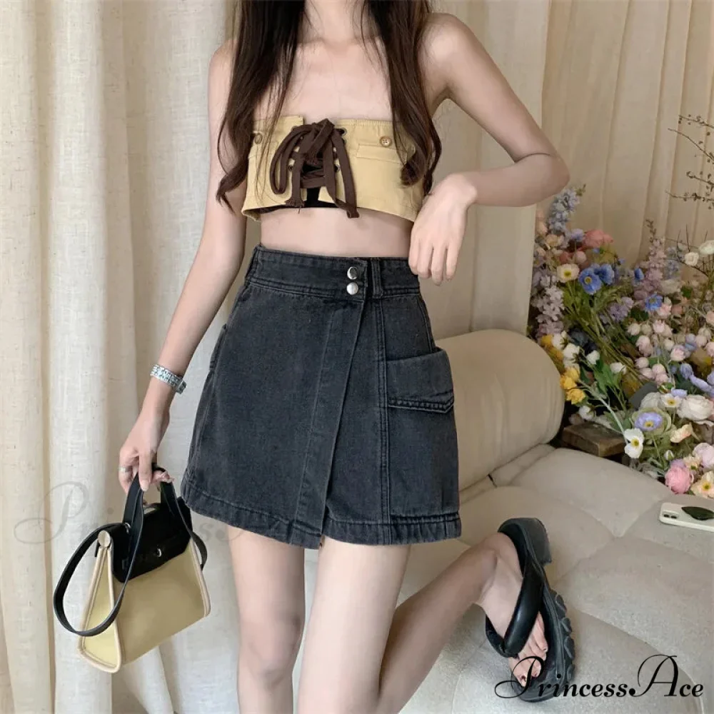 Baggy Denim Trousers Fashion Skirt - Image 7