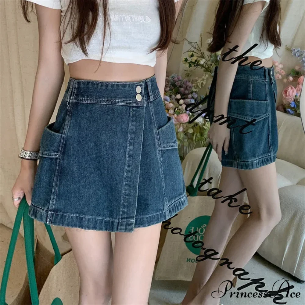Baggy Denim Trousers Fashion Skirt - Image 8
