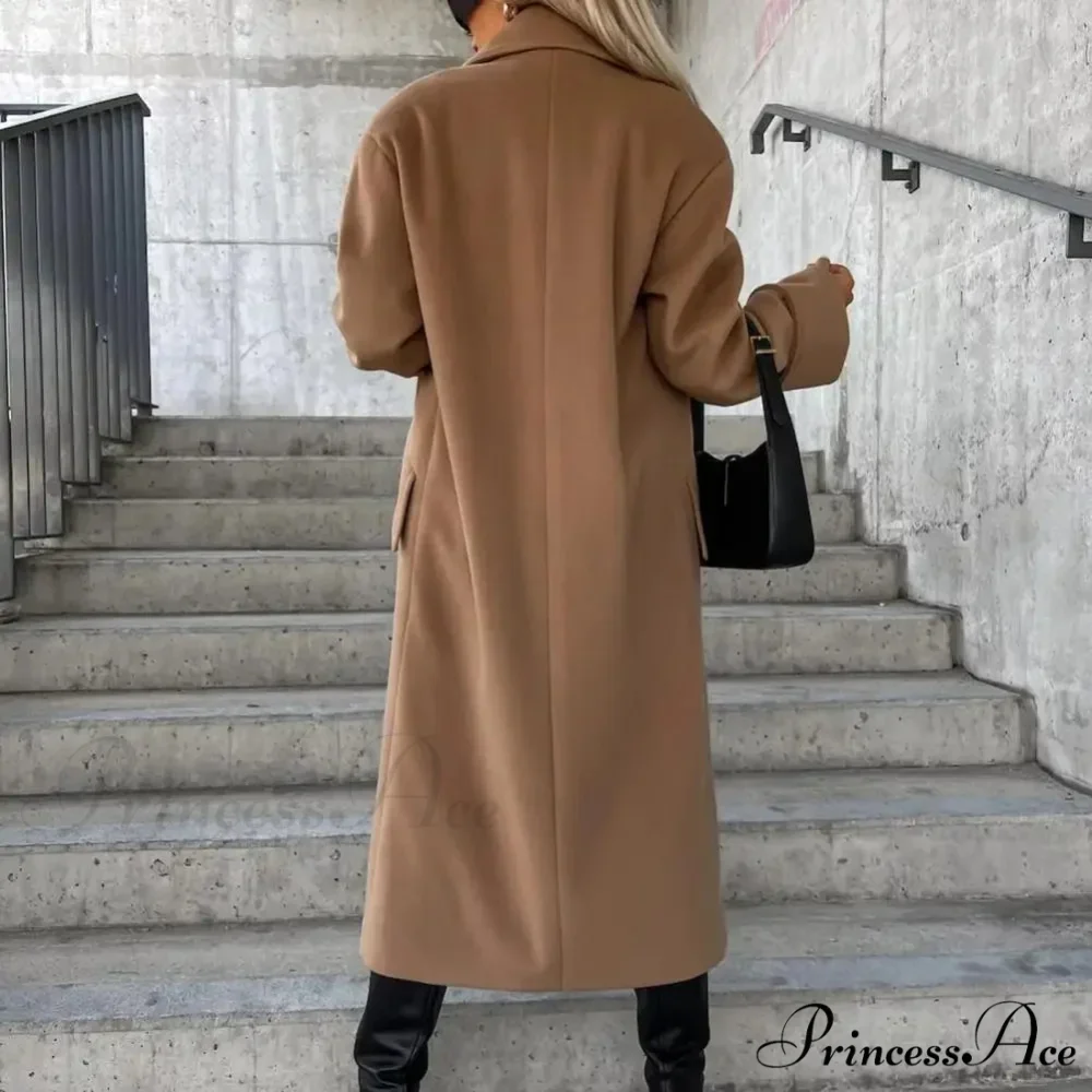 Baggy Dual-Breasted Windproof Overcoat - Image 4