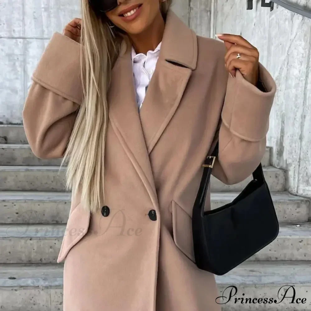 Baggy Dual-Breasted Windproof Overcoat - Image 5