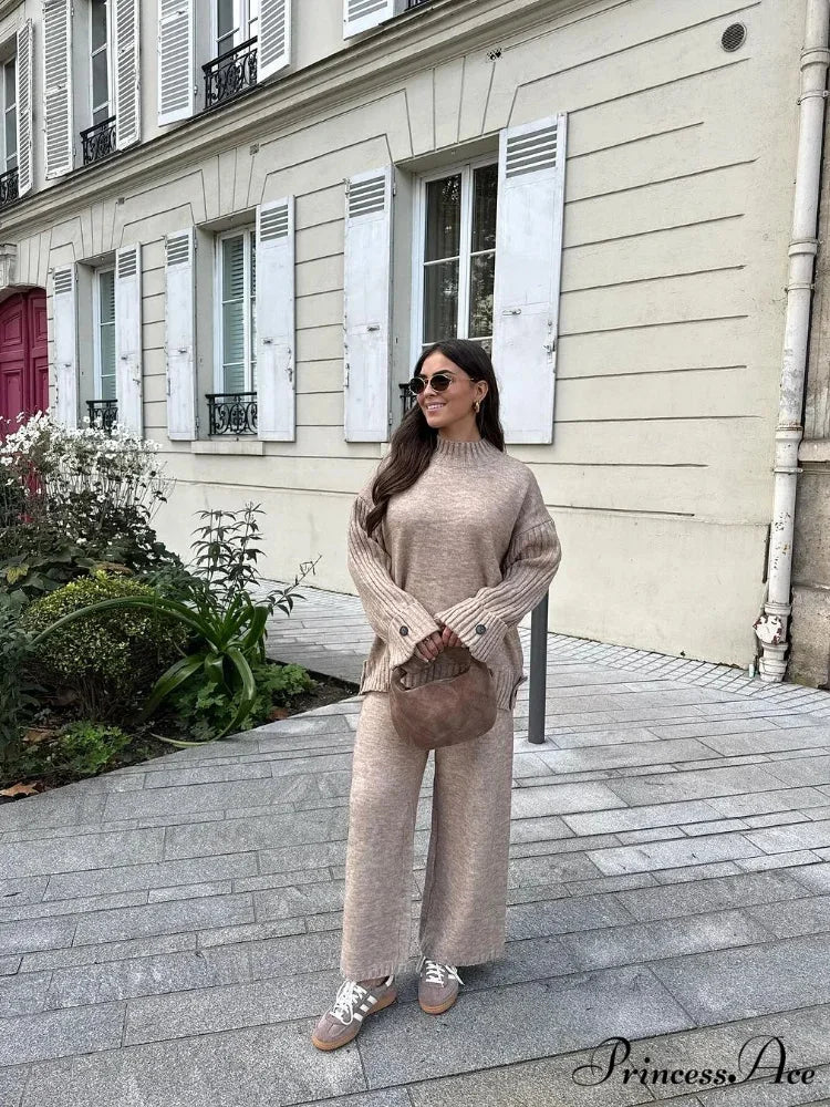 Baggy Knitted Round-neck Sweater for Women - Image 5