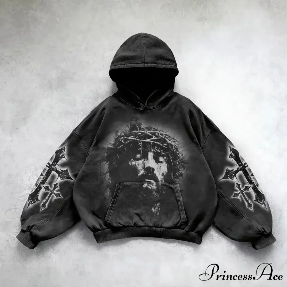 Baggy Plus Size Hip Hop Hoodie - Image 4